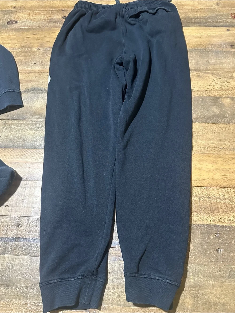 Nike Kids Black Hoodie and Joggers Set with White Swoosh Size Large
